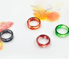 Women's 6mm 'Fire in Time' Acetate Acrylic Ring