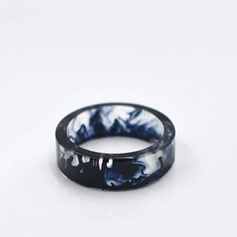 Women's 6mm 'Fire in Time' Acetate Acrylic Ring