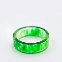 Women's 6mm 'Fire in Time' Acetate Acrylic Ring