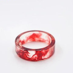 Women's 6mm 'Fire in Time' Acetate Acrylic Ring