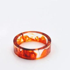 Women's 6mm 'Fire in Time' Acetate Acrylic Ring