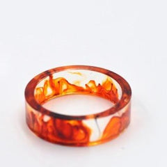 Women's 6mm 'Fire in Time' Acetate Acrylic Ring