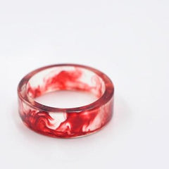 Women's 6mm 'Fire in Time' Acetate Acrylic Ring