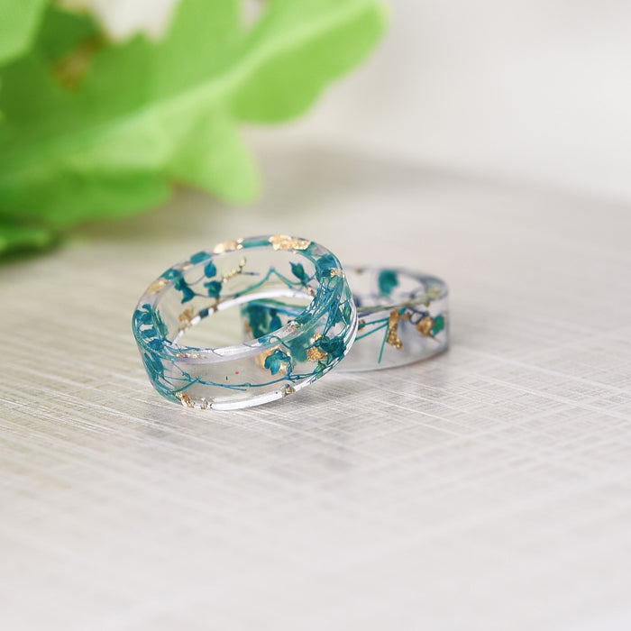 Women's 6mm 'Nature's Branches' Clear Acetate Acrylic Ring