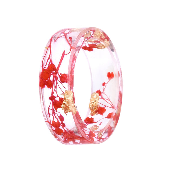 Women's 6mm 'Nature's Branches' Clear Acetate Acrylic Ring