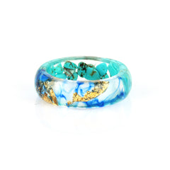 Women's 'Infinity | Blue Summer' Acetate Acrylic Ring