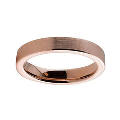 Women's 4mm Brushed Rose Gold Tungsten Carbide Ring