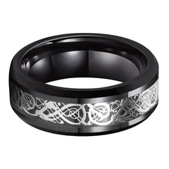 Men's Celtic Dragon Inlay '2.0' Tungsten Carbide Ring