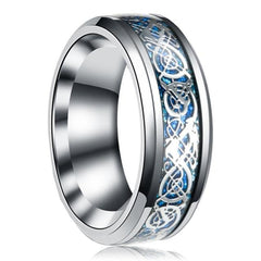 Men's Celtic Dragon Inlay '2.0' Tungsten Carbide Ring