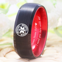 8mm Paramedic 'Come Home Safe' Tungsten Carbide Ring