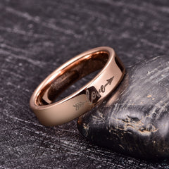 Women's 6mm Rose Gold 'Love | Promise' Tungsten Carbide Ring