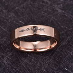 Women's 6mm Rose Gold 'Love | Promise' Tungsten Carbide Ring