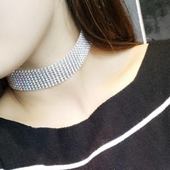 Women's Rhinestone Stretch Choker