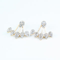 Crystal Tear Drop Jacket Earrings