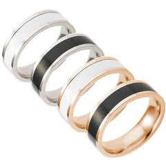 Women's Titanium Rose Gold Plated Band Ring