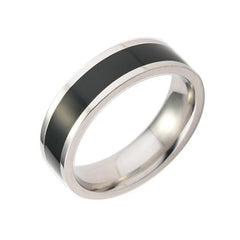 Women's Titanium Rose Gold Plated Band Ring