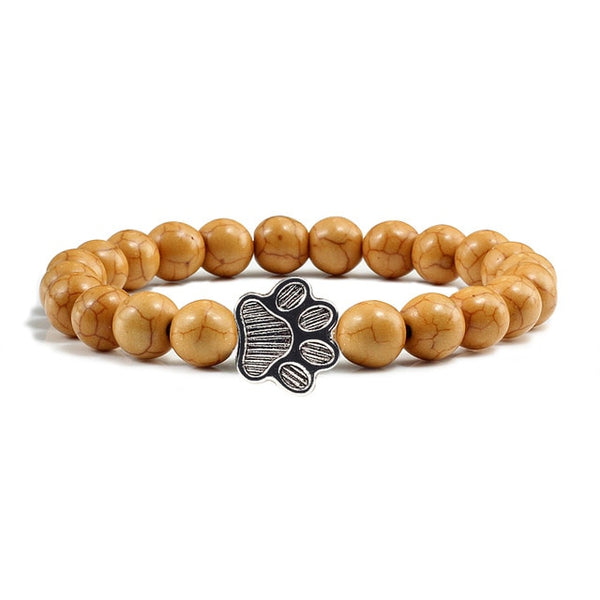 Cat Paw Sand Charm Bead Bracelet