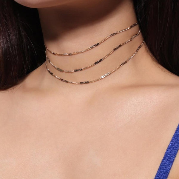 Women's Multilayer Ultra Thin Choker