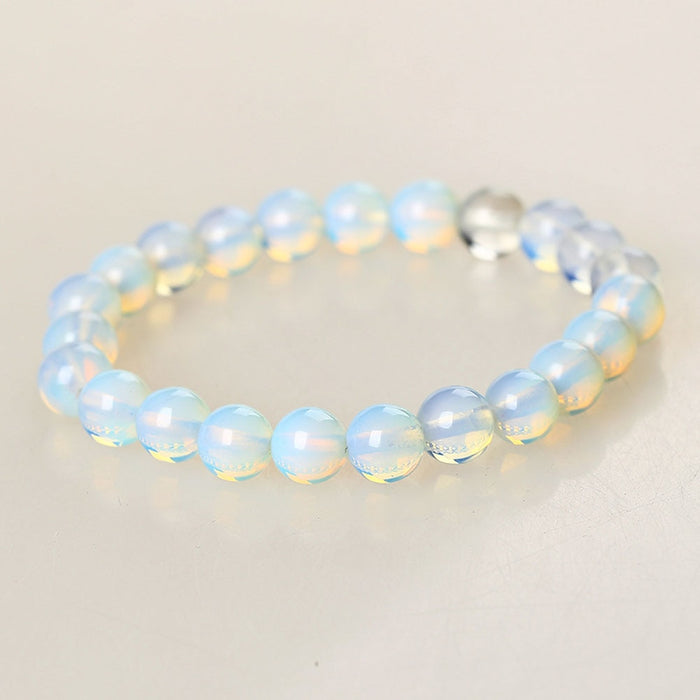 Crystal MoonStone Bead Bracelet