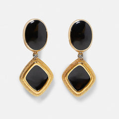 Elegant Black Acrylic Post Earring Earrings