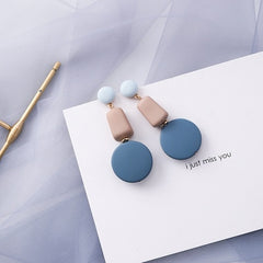 Summer Blue Tone Shaped Post Earrings