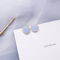 Summer Blue Pearl Post Earrings