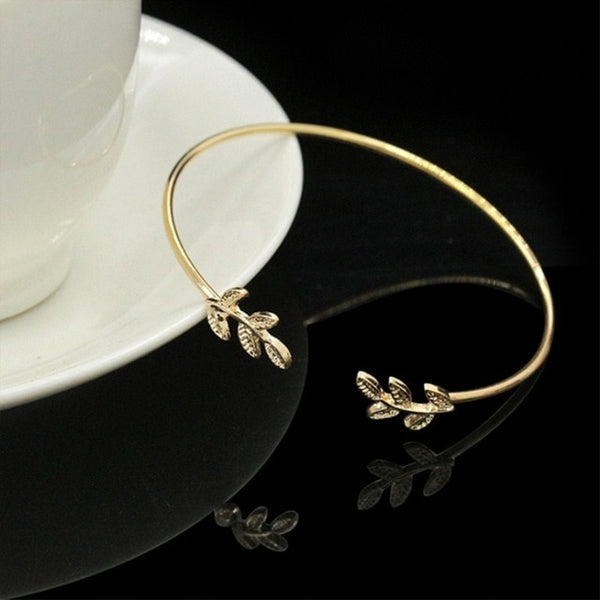 Golden Leaf Cuff Bracelet