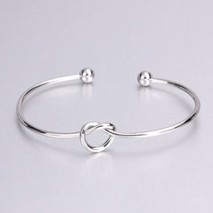 Silver Knot Cuff Bracelet