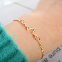 Gold ZigZag ChainLink Bracelet